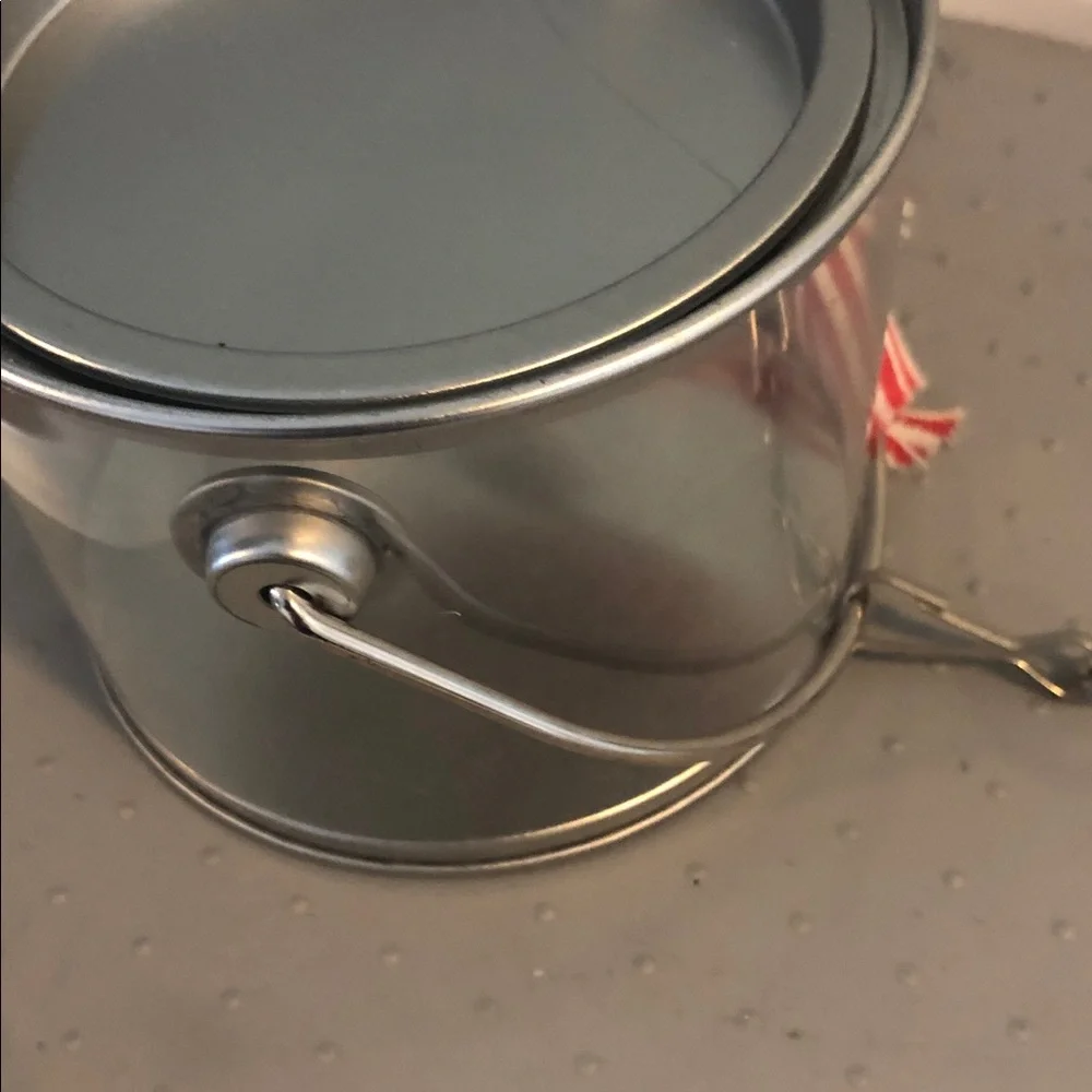 ADORABLE MINI CLEAR PLASTIC DECORATIVE PAINT CAN